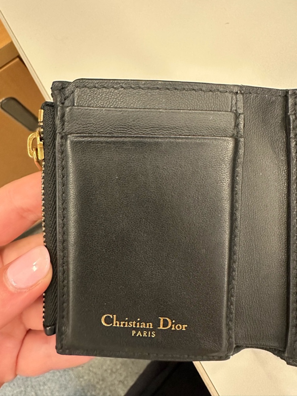 Dior Saddle Lotus Wallet Black Grained Calfskin - Picture 5 of 8